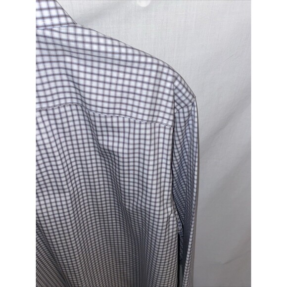 Egara Men’s Dress Shirt Size Large Red Blue Striped Business Formal Wedding City - Picture 10 of 12